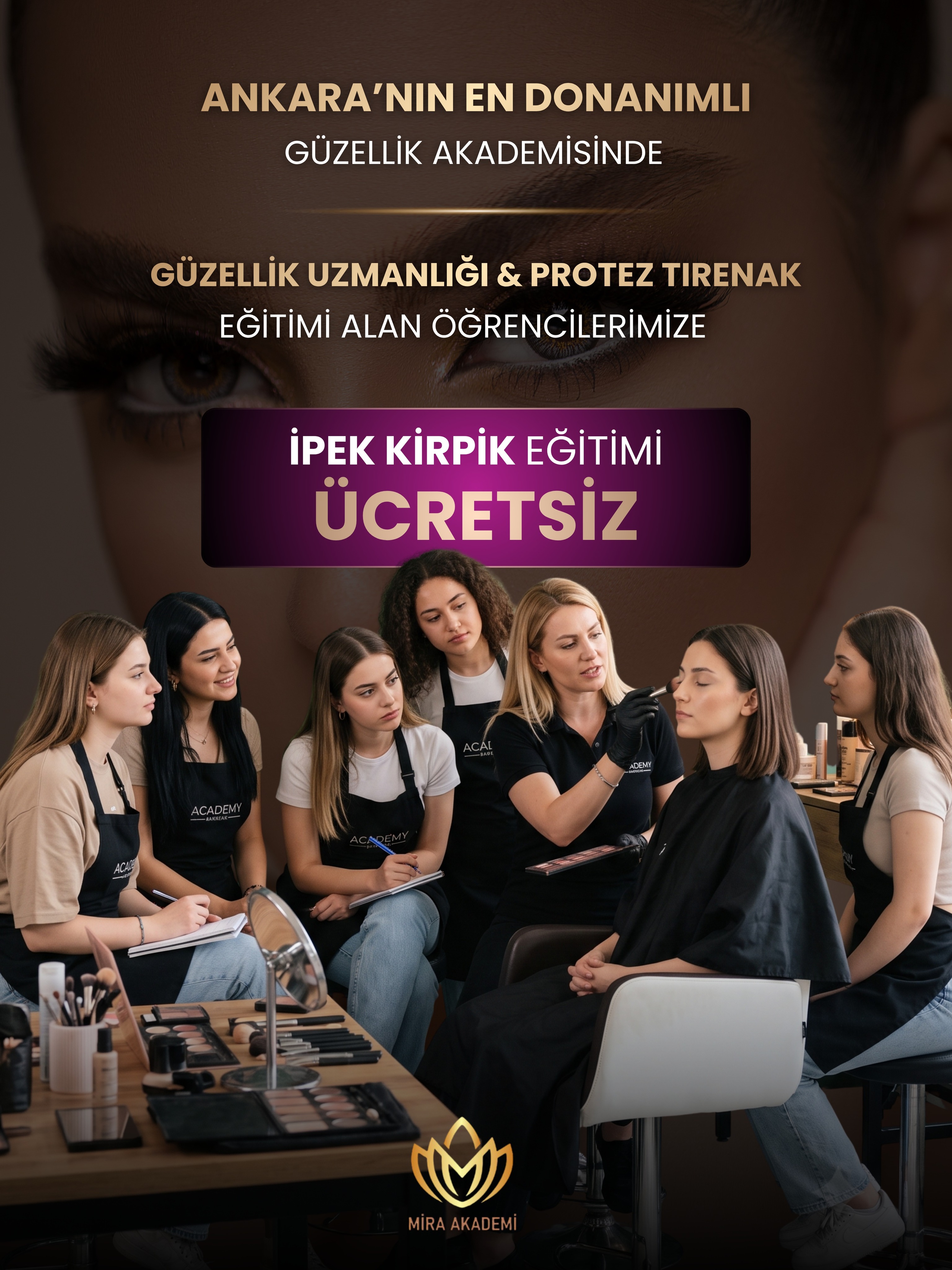 ANKARA’NIN EN DONANIMLI AKADEMİSİNDEN BÜYÜK FIRSAT!
Güzellik sektöründe profesyonelleşmek ve kendi işinin patronu olmak ister misin? Mira Akademi kalitesiyle uzmanlaşmanın tam zamanı!
Şimdi Güzellik Uzmanlığı ve Protez Tırnak eğitimlerimize kayıt ol, kaçırılmayacak hediyeyi yakala:
✨ 12.500 TL Değerinde İpek Kirpik Eğitimi HEDİYE! ✨
Neden Mira Akademi?
MEB Onaylı Sertifika İmkanı
Uzman Kadrodan %100 Uygulamalı ve Gerçek Eğitim Fırsatı
En Son Teknoloji Donanımlı Cihazlarla Pratik Yapma Şansı
Sektörde Hemen Öne Geçmeni Sağlayacak Ekstra Hediye Eğitim!
⚡ Sınırlı Kontenjan! Fırsatı kaçırmamak ve uzman kadromuzla geleceğini inşa etmek için hemen aşağıdaki butona tıkla, kaydını oluştur!
👇 Detaylı Bilgi ve Kayıt İçin Hemen Mesaj Gönder👇